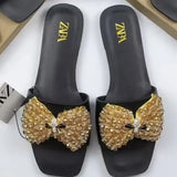 2025 New Sandals Buckle Slippers Women's Color Is Complete, Flat-Bottomed Slippers Women Hot
