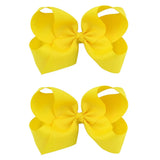 6'' Solid Color Grosgrain Ribbon Bows Hair Clips For Cute Girls Large Handmade Hairpins Barrettes Kids Hair