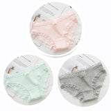 3pcs Sexy Lace Panties Women's Cotton Underwear Seamless Cute Bow Briefs Soft Comfort Lingerie Female Sexy