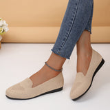 Bottom Flying Weaving Shallow Mouth Low-Top Single Shoes Women's New One-Legged Large-Size Lazy Work