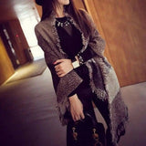 Large Scarves Women Long Cashmere Winter Wool Blend Soft Warm Plaid Scarf Femme Wrap Shawl Plaid Scarf Thick