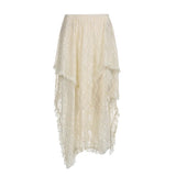 Trend Lace Irregular Dress With Pure Half-Dress Summer Thin