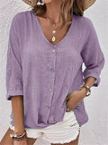 Beautiful Buttons Chiffon Long Sleeve