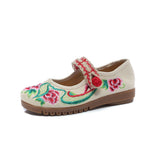 Zingj Shoes, Beef Tendon Bottom Loose Fat Feet Mother Shoes Grandma Shoes Grandma Shoes Embroidered Cloth Shoes Women's Singles