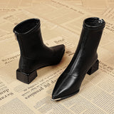 Sharp-Headed Short Boots Women's Boots 2025 New Autumn And Winter High And Fry Street Korean Small Ankle
