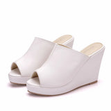 Cm Fish Mouth Slope With Large-Size Cool Slippers Waterproof Table Sandals Roman Sandals New