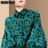 mujer de moda 2022 summer Top female women shirts Women's plaid printed shirt Blouses tops Long sleeve Chic woman