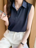 Kong Wind Summer Shoulder Vest Inside The Top Of The Women's 2025 Sexy Outer Wear Shirt Sleeveless Chiffon Bottom