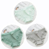 3pcs Sexy Lace Panties Women's Cotton Underwear Seamless Cute Bow Briefs Soft Comfort Lingerie Female Sexy