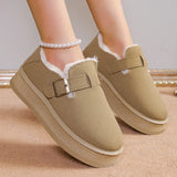 Boots With Thick Soles Of Muffin 2024 New Winter Style Plush Shoes With Warm Woolen Cotton