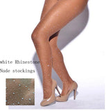 Sexy Women Pantyhose Shiny Fishnetstocking High Quality Hollow Mesh Diamonds Plaid Tights Sparkle Rhinestone