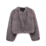 Women's Thick Lamb Fur Black Coat Women's Winter 2025 New