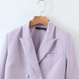 Cropped Buttoned Blazer And Skirt Two Piece Set-Outfit