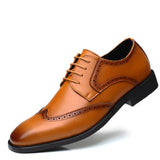 Zingj Shoes Block Fashion Business Casual Leather Shoes Plus Size Lace-Up Men's Shoes Shoes