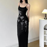 Zingj 2024 New Women's Mesh Slip Dress Show Slim Slim Wrap Hip Waist Dress-Outfit