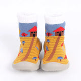 6 to 36M Christmas Children's Indoor Socks With Soft Rubber Sole Baby Walking Shoes Girls Winter Non-slip Floor