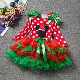 Party Princess Dress For Girl Red Sequins Bow Christmas Vestido Natal Baby Girl Clothes Santa Claus Cosplay Costume For