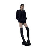 Boots Women 2025 Autumn And Winter New Small Pine Cake Thick Bottom High Boots With Leg Elastic Thin