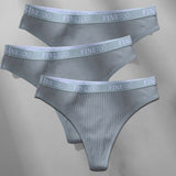 3PCS/Set M-XL Women's Thong Cotton Female Underpants Letter Waist Underwear Sexy Women's Panties Lingerie Thongs