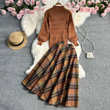 Zingj And Generous Fashion Suit Dress Women's 2024 Early Fall New Sweater Temperament Skirt Two