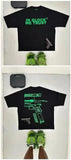 Men's T-Shirt Y2K Short-Sleeved Men's Former Dormitory Hip-Hop Loose Letter Printing Handsome Fried Street Round Collar Cotton Oversized