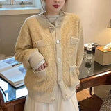 Zingj And Winter New Style Small Sweet Wind Knitting Cardigan Female Gentle Wind Soft Waxy Sweater Coat Senior Feeling Outside Build Long-Sleeved Jacket-Outfit