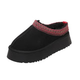 Ankle Snow Boots Women Winter 2022 New Brand Fur Short Plush Warm Flats Slippers Platform Shoes Flip Flops Suede