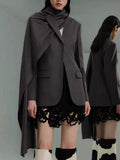 Zingj Shawl Small Suit Autumn 2024 New Fashion Casual Advanced Sense Hollow Suit Jacket Coat