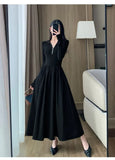 Vintage White Long Sleeve Knitted Midi Dresses for Women 2023 Autumn Casual Fashion Slim Elegant Party Female