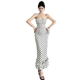 Summer Women's New French Sexy Wave Point Sling Temperament High-End Waist Repair