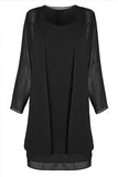 Shipping Mother of The Bride Dresses 2021 Chiffon Plus Size Long Sleeve Party Gown robe de soire de