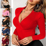 Intellectual Style Elegant Knitted Pullover Long-sleeved