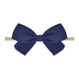 Cute Baby Headband For Girls Elastic Rope Turban Bows kids Stretch Princess Solid Hair Bands Headwear Hair