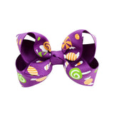 12 Colors Pumpkin Halloween Kids Grosgrain Ribbon Bows Barrettes Girl Hairclip Boutique Hairpins Kids Hair Accessories
