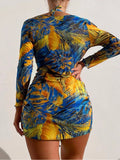 2025 New Transparent Mesh Digital Three-Piece Printed Sunscreen Beach Bikini