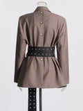 Temperament Trend Wind Suit Autumn 2025 New Small Niche Design Lapel Tie Suit Jacket