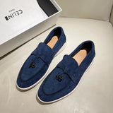 Size 2025 Spring New Round Head Velvet Retro Shoe Sleeve Low Heel Single Shoes Lefu Shoes Direct