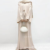 Robe Skirt Coat Women's Explosive Middle East Turkey Solid Color Big-Size Cardigan 2