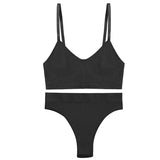 Seamless Underwear Women Bra Set Sexy Lingerie Set Female Underwear Bralette Ribbed Tops Fashion Tank Crop Tops