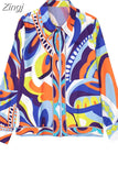 Women Shirt Print Button Up Shirt Long Sleeve Top Female Streetwear Elegant Blouses And Shirts Summer Chic Woman