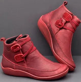 Winter New Martin Boots, Short Boots, Round Head Sleeve Boots, Women's Boots, Large Size Low Boots,