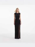 Sleeveless Temperament Sleeveless Sex Hollow Banquet Bag Ass Evening Dress Tight Bridesmaid