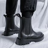Zingj Size Men's Martens 45 British Wind Chelsea Men's Boots 46 Winter Cargo High-Top Leather Boots And Down