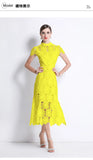 Sister Fan 2025 Round Collar Short-Sleeved Water-Soluble Lace Hollow