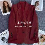 Green Suit Jacket Woman 2025 Spring And Autumn New Leisure Temperament High-End Sense Fried Street Small Suit Suit