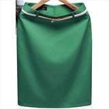 Hip Skirt Pencil Womens Skirts With Belt Short High Waist Woman Skirt Elegant Business Work Wear Office Lady Mini