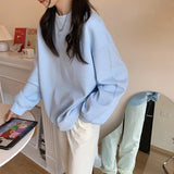 Spring Autumn Woman's Hoodies Oversize Female Loose Cotton Solid Thin Sweatshirts Lady