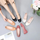 Shoes Soft Comfortable Genuine Leather Shoes Ladies Low Heels Soft Office Lady Work Shoes Slip On Pumps For