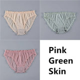 Women Sexy Lace Underwear Ruffle Panties Japanese Lolita Style Transparent Seersucker Lingerie Hollow Out Briefs