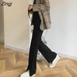 Pants Women Chic New Spring Fashion 4XL Elegant Office Lady Flare Trouser High Waist Ulzzang Femme Bottom Ins Hot